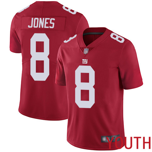 Youth New York Giants #8 Daniel Jones Red Limited Red Inverted Legend Football NFL Jersey